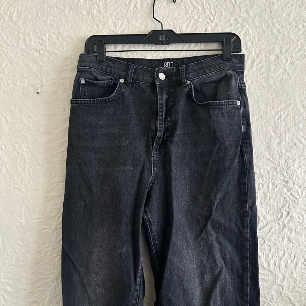 Urban Outfitters BDG Stretch Cowboy Jeans Black Gray Denim Straight Leg 30 - Picture 5 of 10